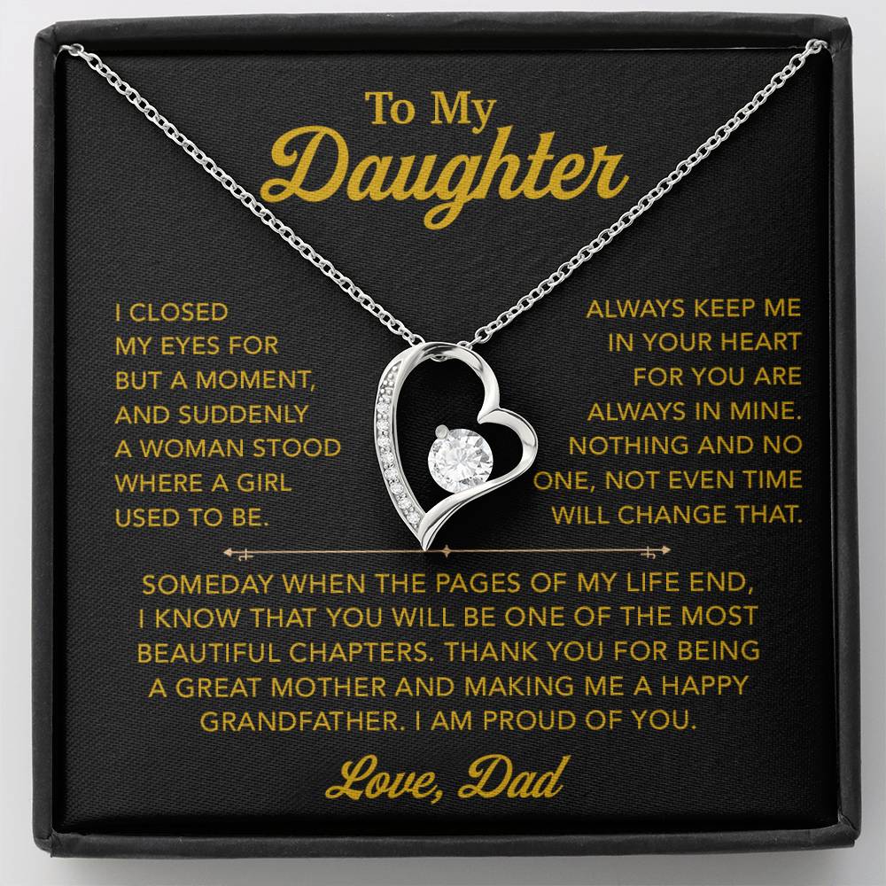 To My Daughter Necklace, Gift for Daughter from Dad, Father Daughter Necklace 26_12_Gold