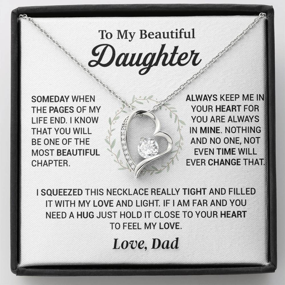 To My Daughter Necklace, Gift for Daughter from Dad, Daughter Father Necklace 4_11
