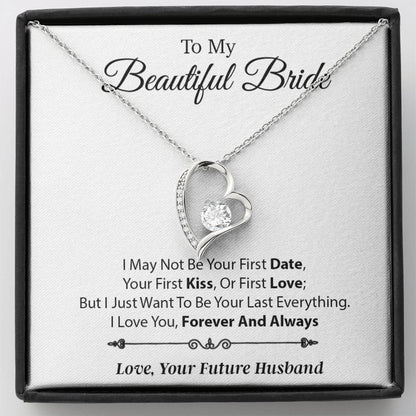 To My Beautiful Bride Necklace,Bride Wedding Necklace, Gift For Bride, Wedding1