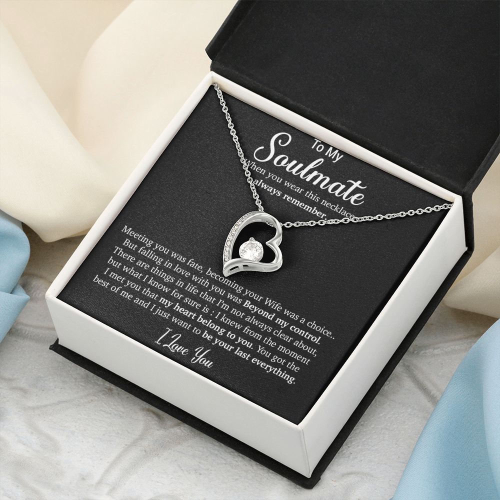 To My Soulmate Necklace, Anniversary Gift, Sentimental Gift, Soulmate Jewelry, Valentine's Day Gift