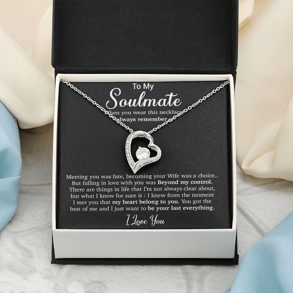To My Soulmate Necklace, Anniversary Gift, Sentimental Gift, Soulmate Jewelry, Valentine's Day Gift