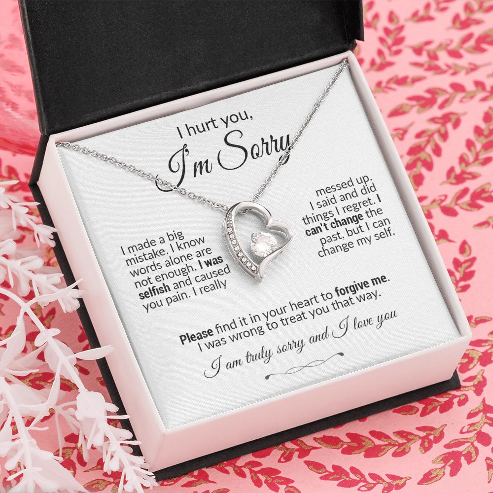 Forgive me Necklace, Apology Jewelry, Sorry Gift Wife, Sorry Gift Girlfriend, Sorry Gift Friend, Sorry Gift