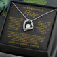 To My Beautiful Wife Necklace, Wife Gift from Husband, Wife Birthday Gift, Christmas Gift for Her, Anniversary Gift for Wife_Gold
