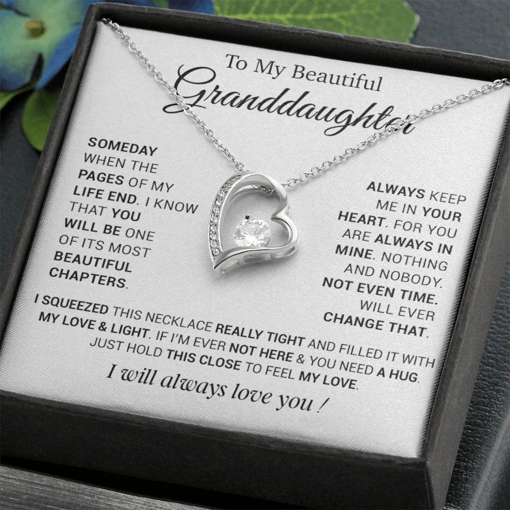 To My Granddaughter Necklace, Birthday Gift For Granddaughter From Grandpa 12_12