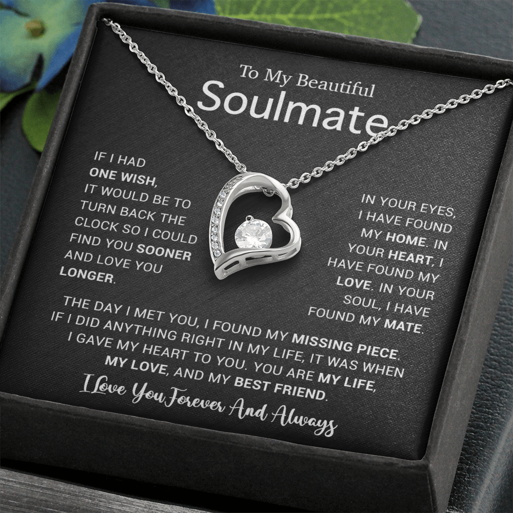 To My Soulmate Necklace, Gift For Soulmate, Anniversary Gift, Birthday Gift 4_5