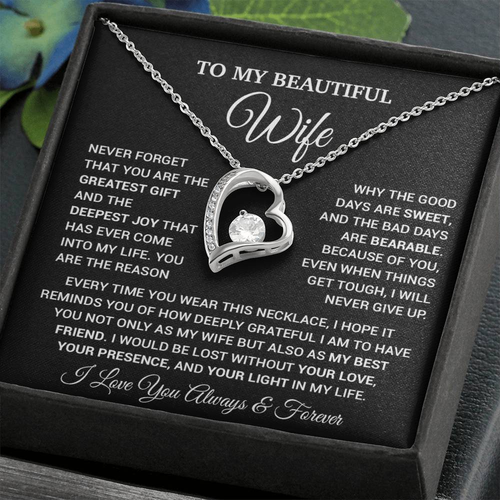 To My Wife Necklace, Christmas Gifts For Wife, Anniversary Cute Gift For Wife_16_9_Black