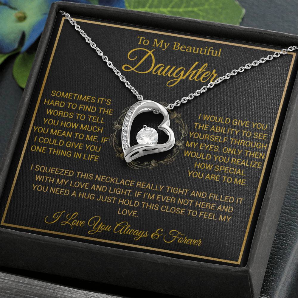 To My Daughter Necklace, Daughter Father Necklace, Daughter Gift From Dad,Mom 23_1