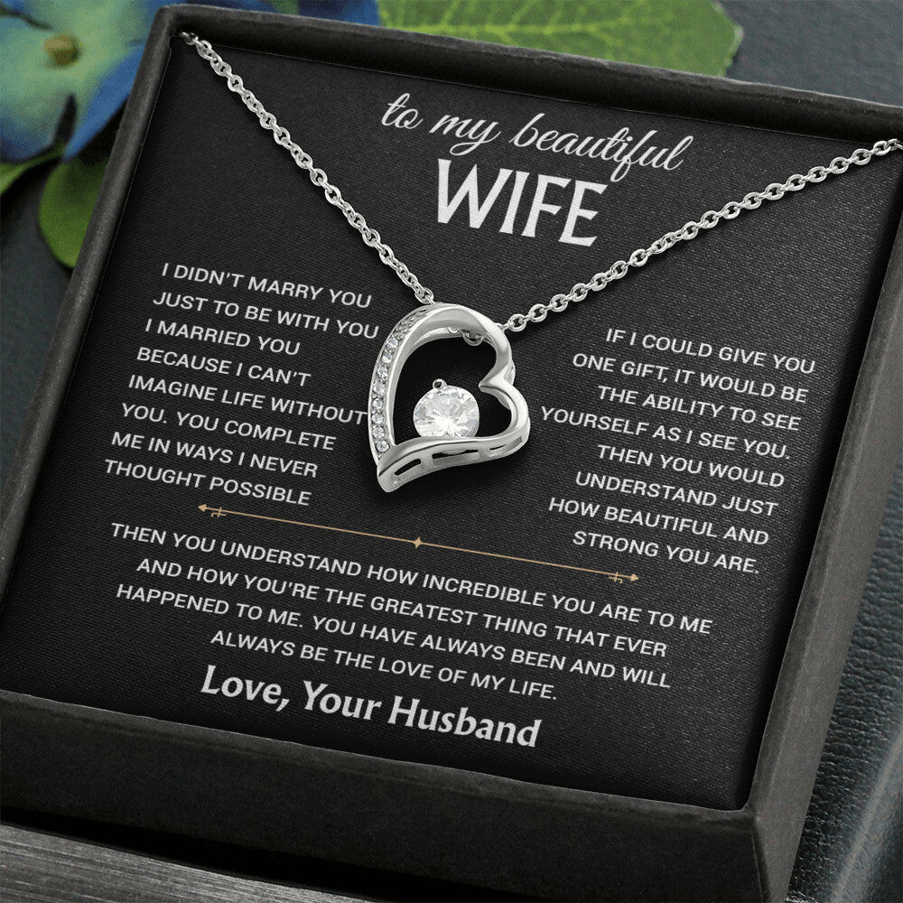 To My Wife Necklace, Christmas Gifts For Women, Anniversary Gift For Wife 14_12_Black