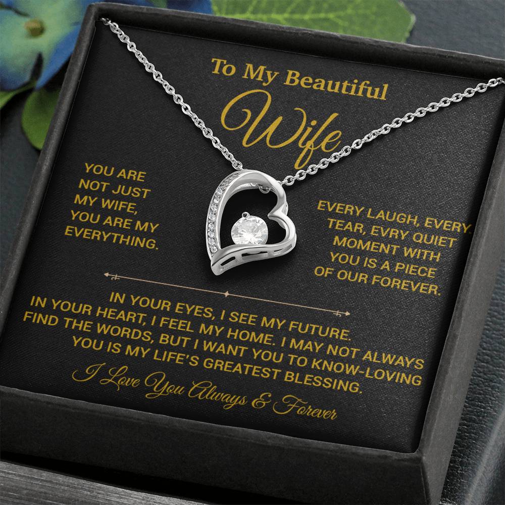 To My Wife Necklace, Christmas Gifts For Women, Anniversary Gift For Wife 10_9_Gold