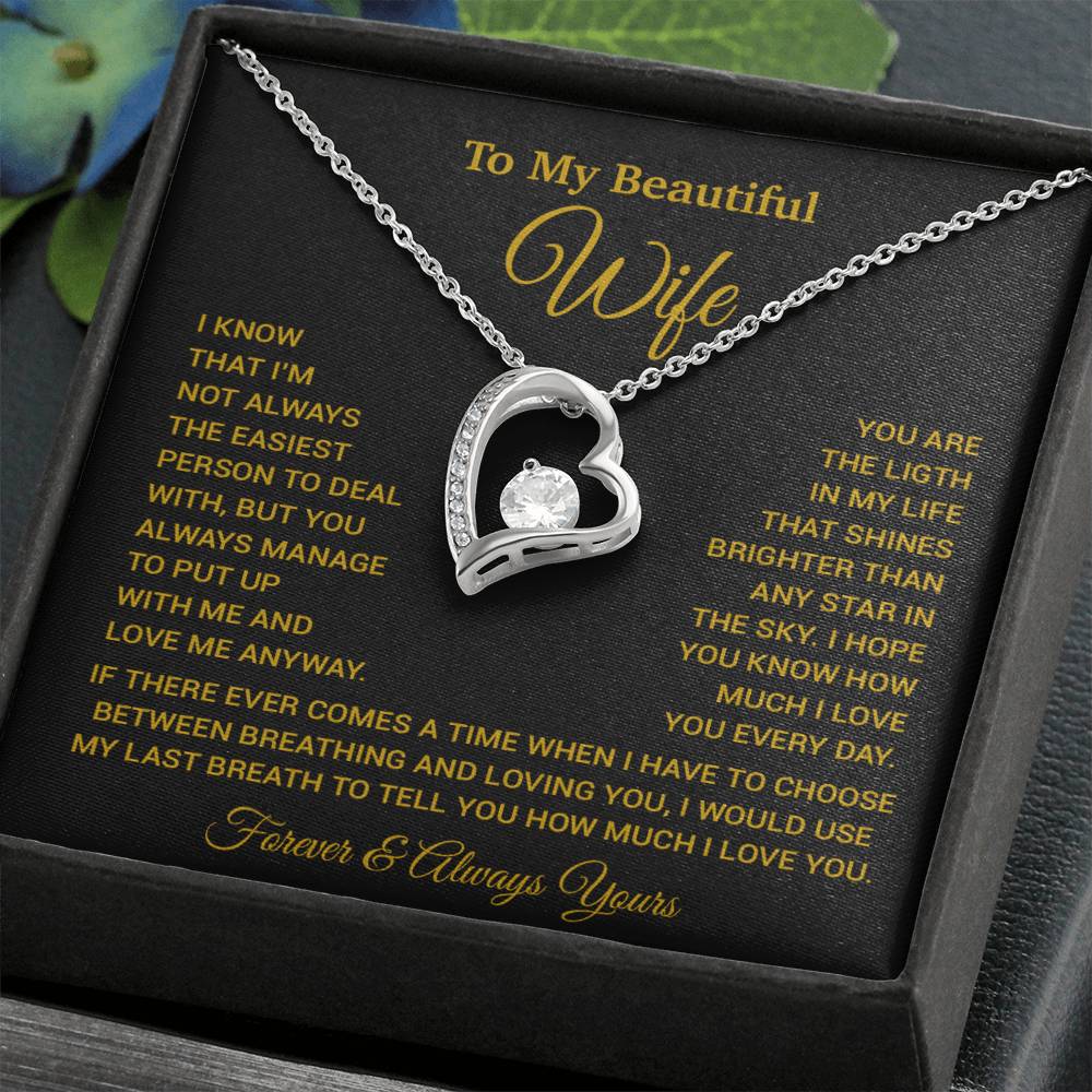 To My Wife Necklace, Christmas Gifts For Wife, Anniversary Cute Gift For Wife_6_9_Gold