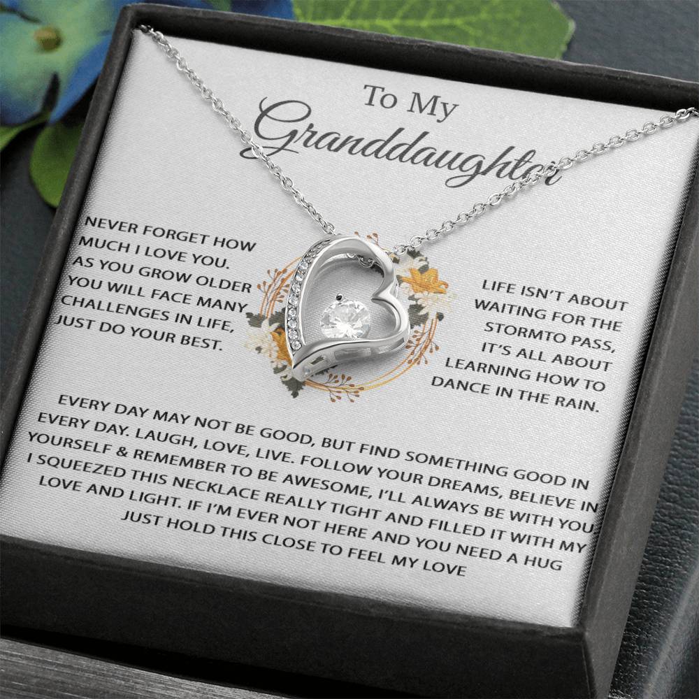 To My Granddaughter Necklace, Birthday Gift For Granddaughter, Birthday Gifts 16_10