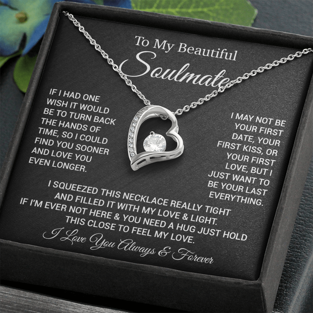 To My Soulmate Necklace, Gift For Soulmate, Anniversary Gift, Christmas Gift 24_2_Black