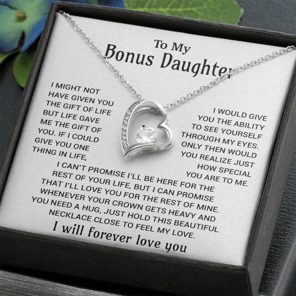 To My Bonus Daughter Necklace, Gift for Bonus Daughter, Step Daughter Birthday 23_11