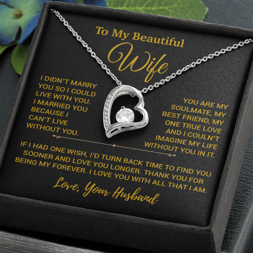 To My Wife Necklace, Christmas Gifts For Women, Anniversary Gift For Wife 22_12_Gold