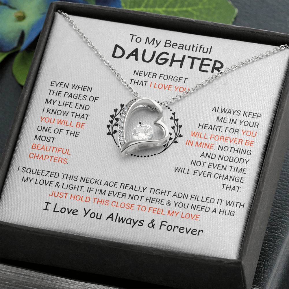To My Daughter Necklace, Daughter Father Necklace, Daughter Gift From Dad, Mom 4_12