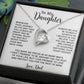To My Daughter Necklace, Gift for Daughter from Dad, Father Daughter Necklace 3_6_White
