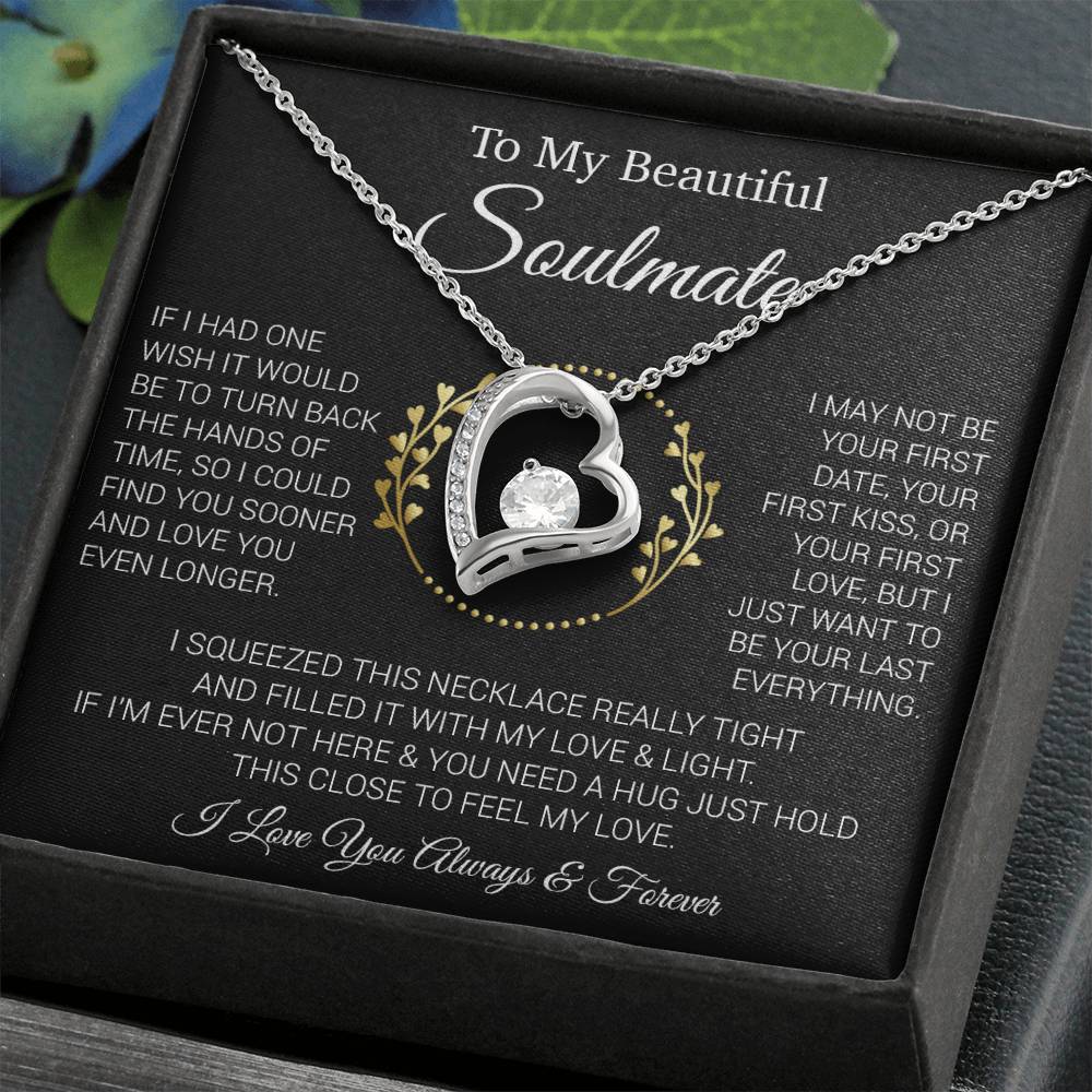 To My Soulmate Necklace, Gift For Soulmate, Anniversary Gift, Christmas Gift