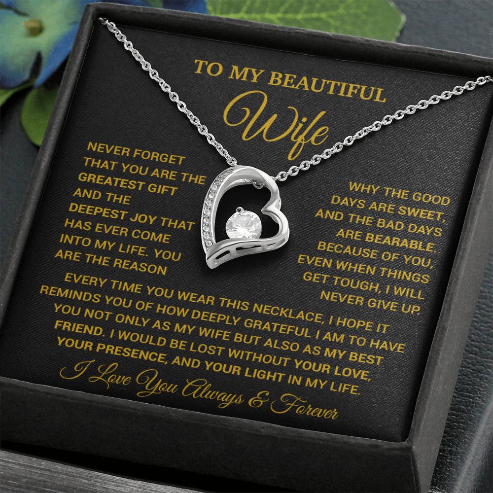 To My Wife Necklace, Christmas Gifts For Wife, Anniversary Cute Gift For Wife_16_9_Gold