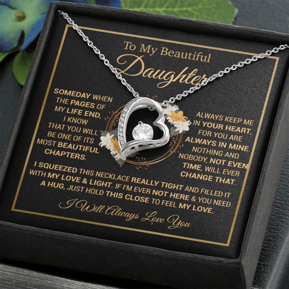 To My Daughter Necklace, Gift for Daughter from Dad,Mom, Daughter Mother Necklace