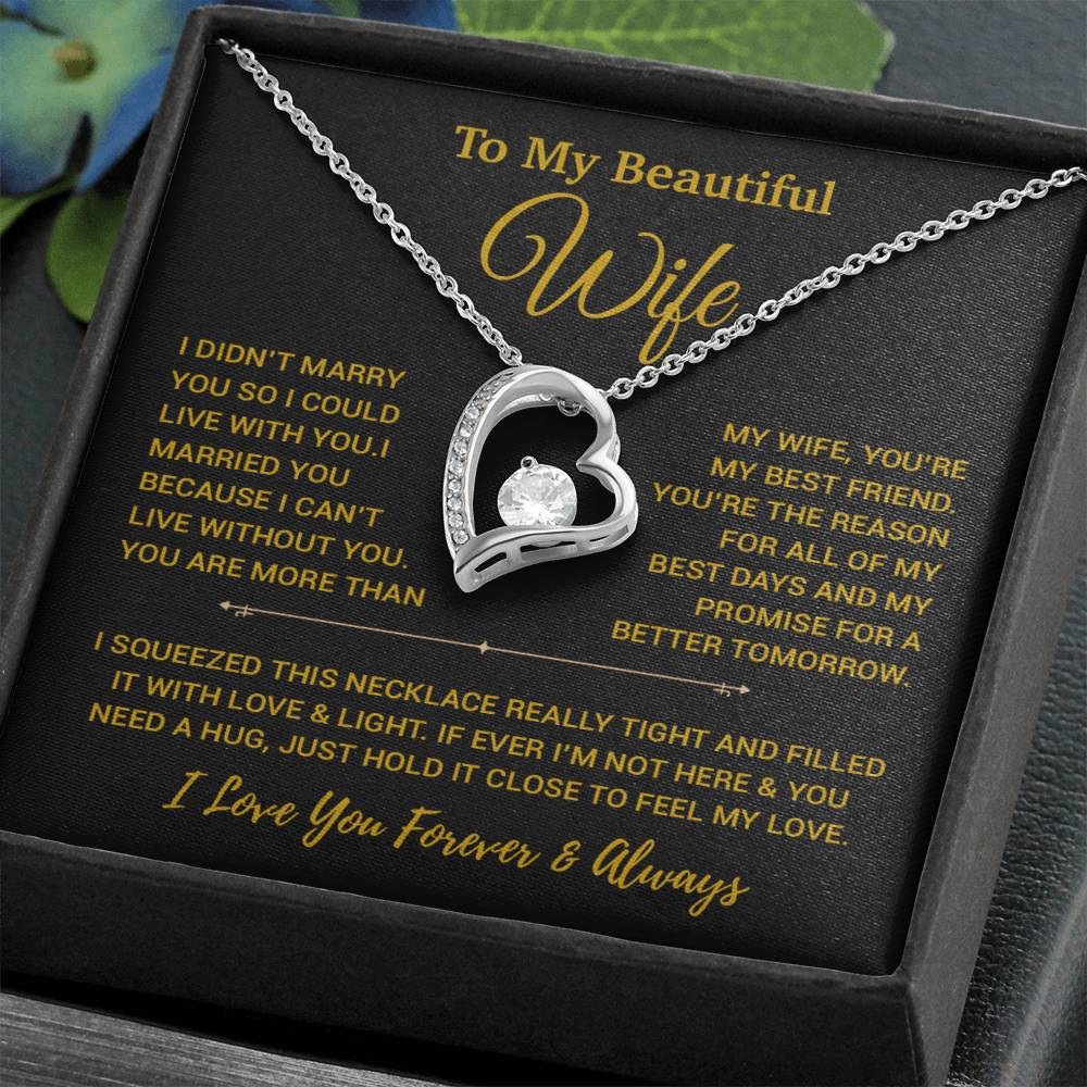 To My Wife Necklace, Vanlentines Gifts For Women, Anniversary Gift For Wife 15_1_Gold