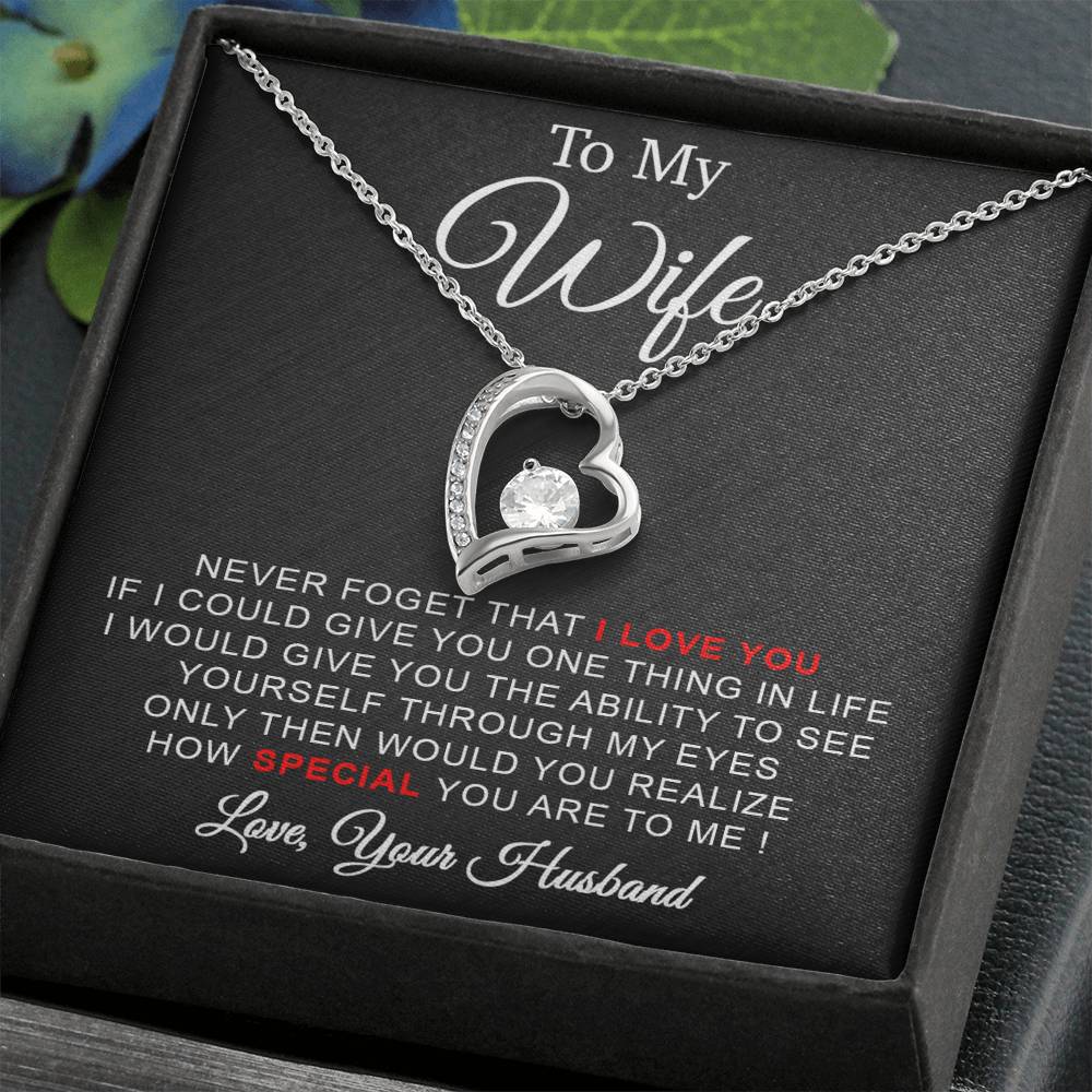 To My Wife Necklace Wife Gift from Husband, Anniversary Gift, Wife Birthday Gift