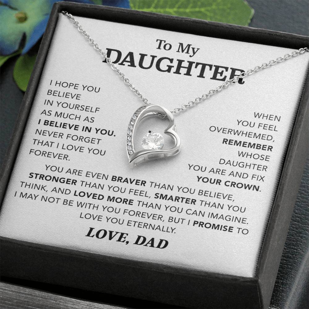 To My Daughter Necklace, Gift for Daughter from Dad, Father Daughter Necklace 4_12