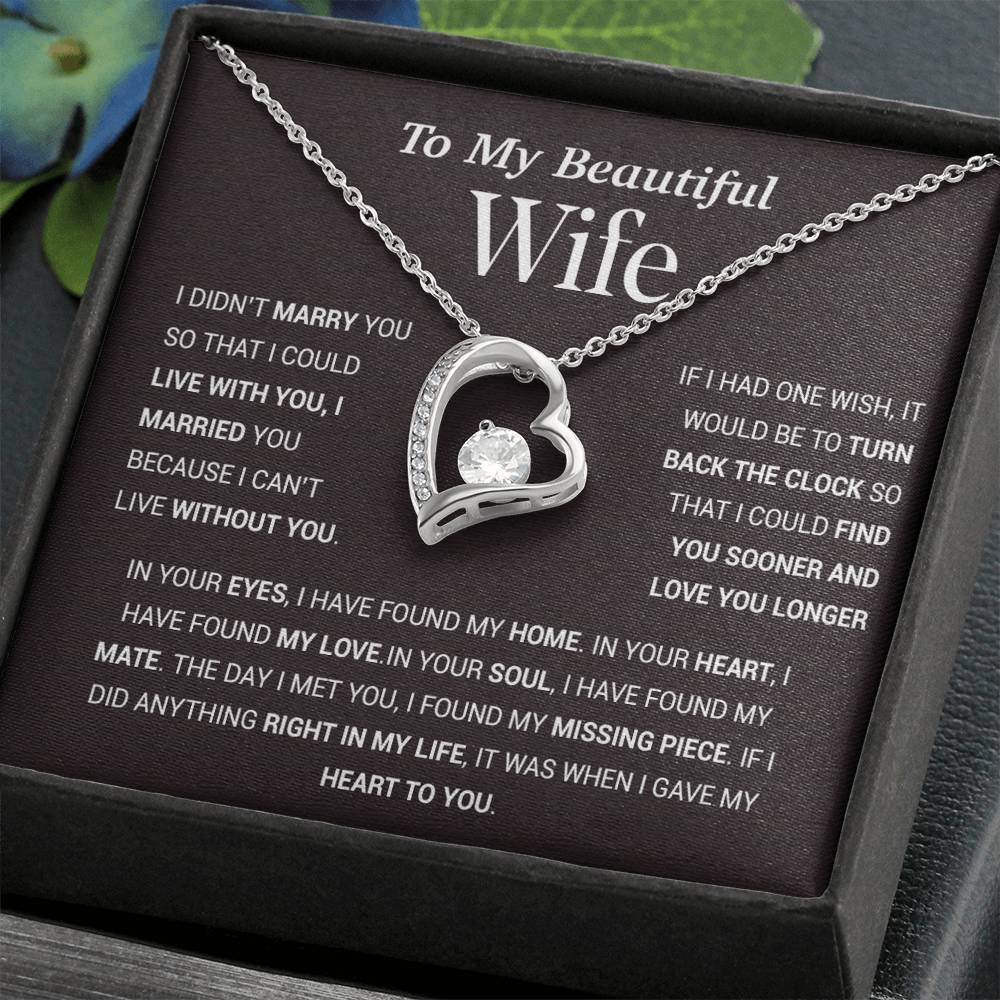 To My Wife Necklace, Gift For Wife, Anniversary Gift For Wife, Christmas Gift 27_11_Tim