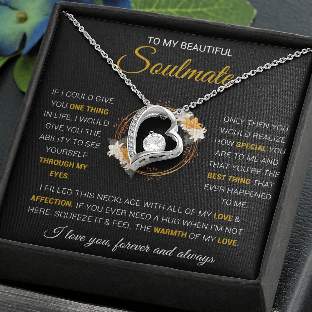 To My Soulmate Necklace Gift For Wife Girlfriend Birthday Anniversary Christmas