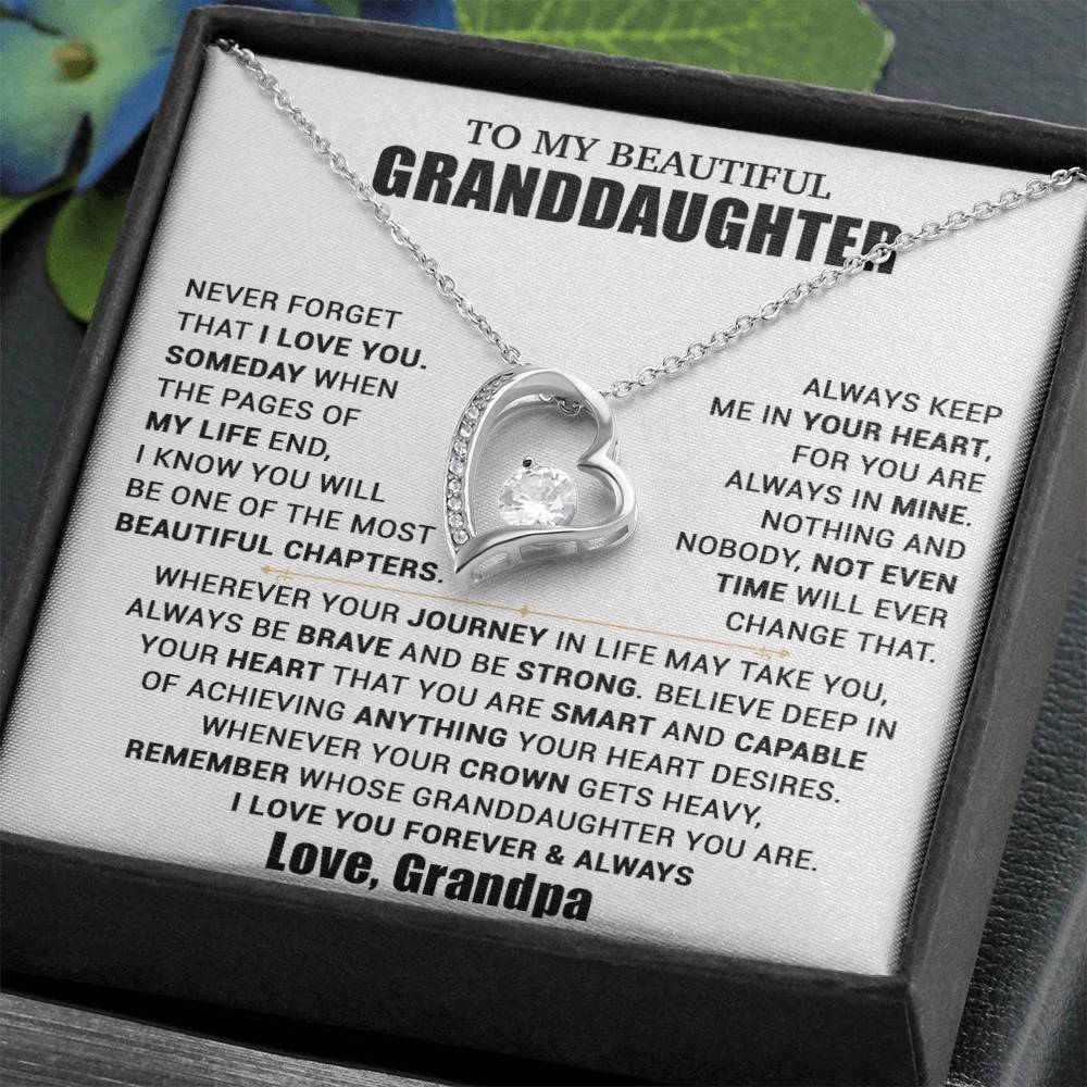To My Granddaughter Necklace, Granddaughter Gift from Grandpa, Christmas Gift 11_10