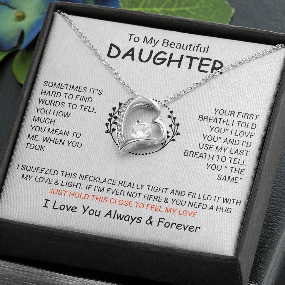 To My Daughter Necklace, Daughter Father Necklace, Daughter Gift From Dad, Mom 5_12
