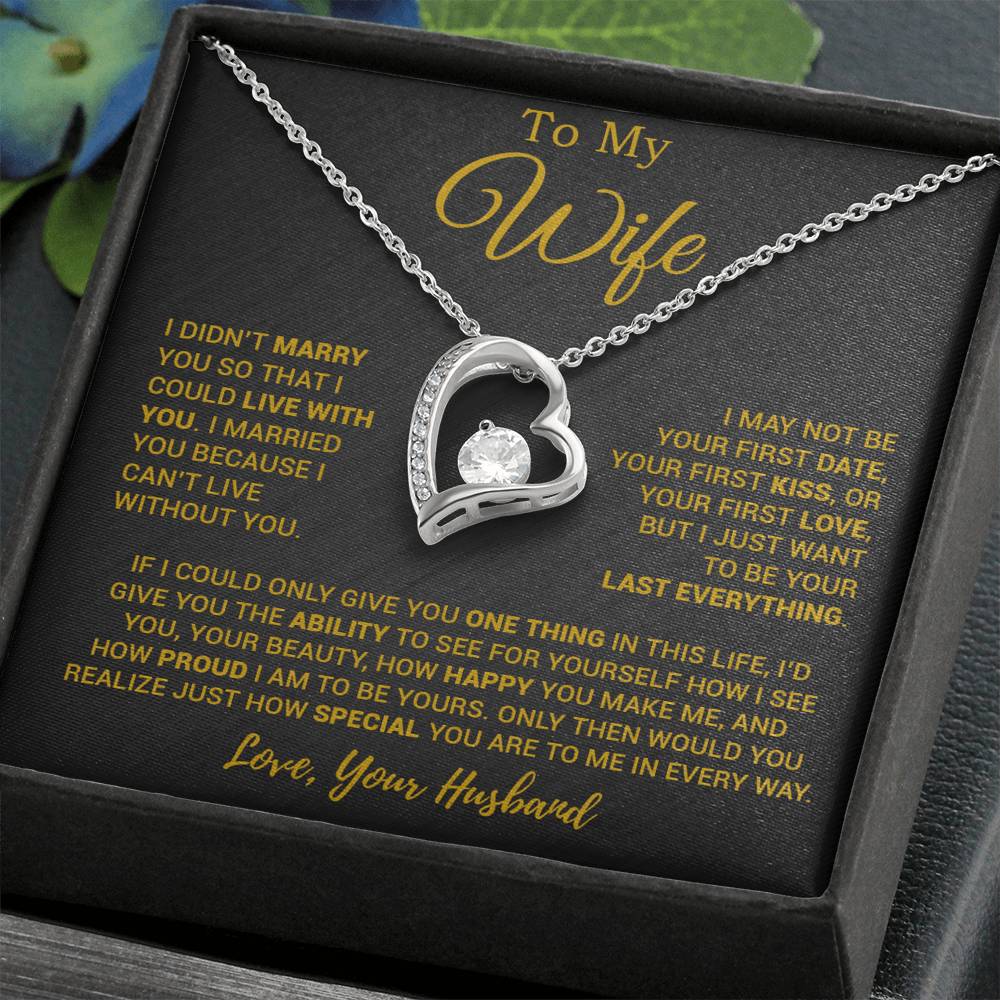 To My Wife Necklace, Gift For Wife, Anniversary Gift For Wife, Necklace For Wife 27_3_Gold