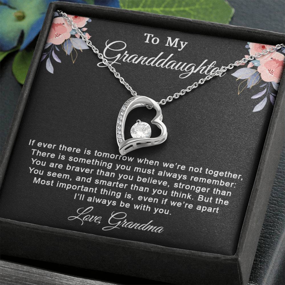 To My Granddaughter Necklace, Granddaughter Gifts From Grandma and Grandpa