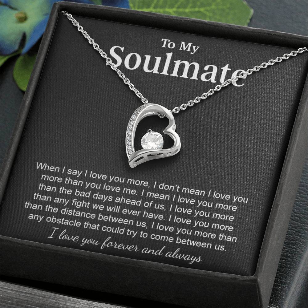 To My Soulmate Necklace, Birthday Gift for Her, Anniversary Gifts, Christmas Gift