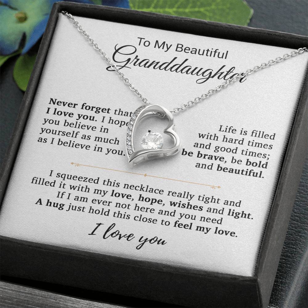 To My Granddaughter Necklace, Birthday Gift For Granddaughter, Birthday Gifts 14_9