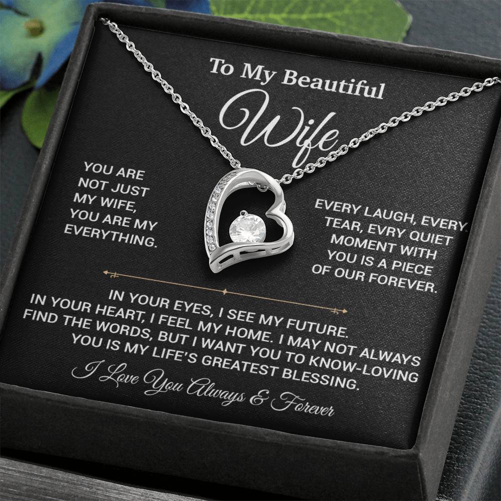 To My Wife Necklace, Christmas Gifts For Women, Anniversary Gift For Wife 10_9_Black