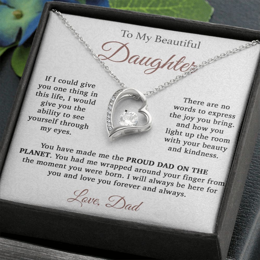 To My Daughter Necklace, Daughter Father Necklace, Daughter Gift From Dad333