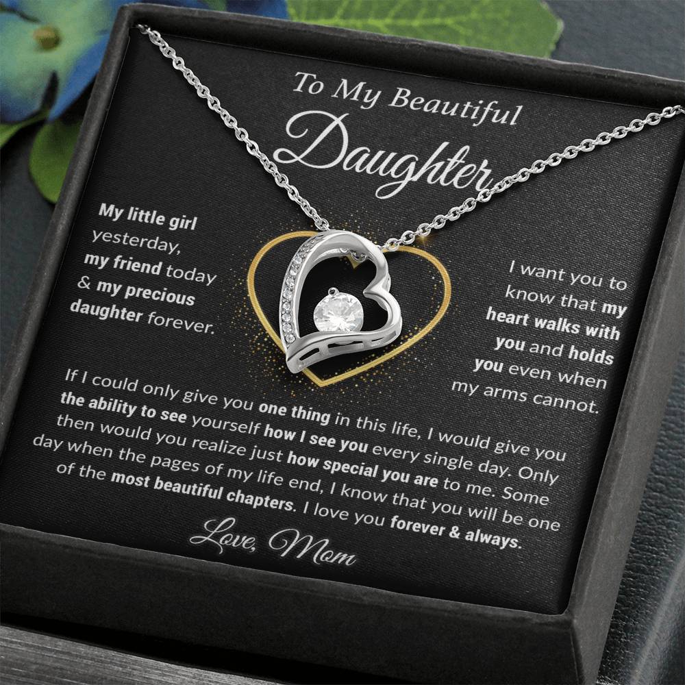 To My Daughter Necklace, Gift For Daughter From Mom, Daughter Birthday Gift