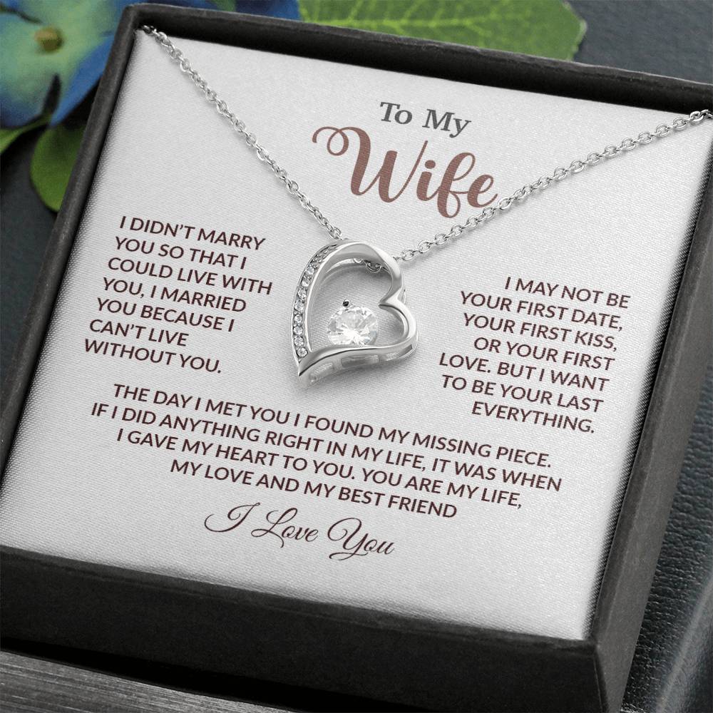 To My Wife Necklace, Wife Gift From Husband, Wife Husband Necklace, Christmas Gift 18_9