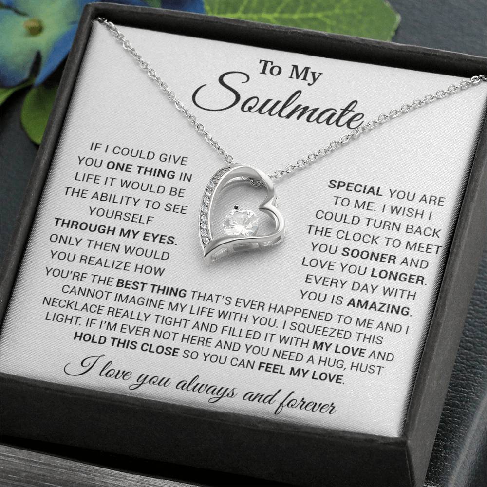 To My Soulmate Necklace, Christmas, Valentine Gift For Her, Gift For Soulmate