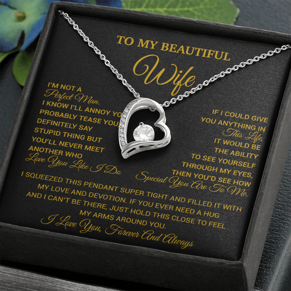To My Wife Necklace, Christmas Gifts For Wife, Anniversary Cute Gift For Wife_26_8_Gold