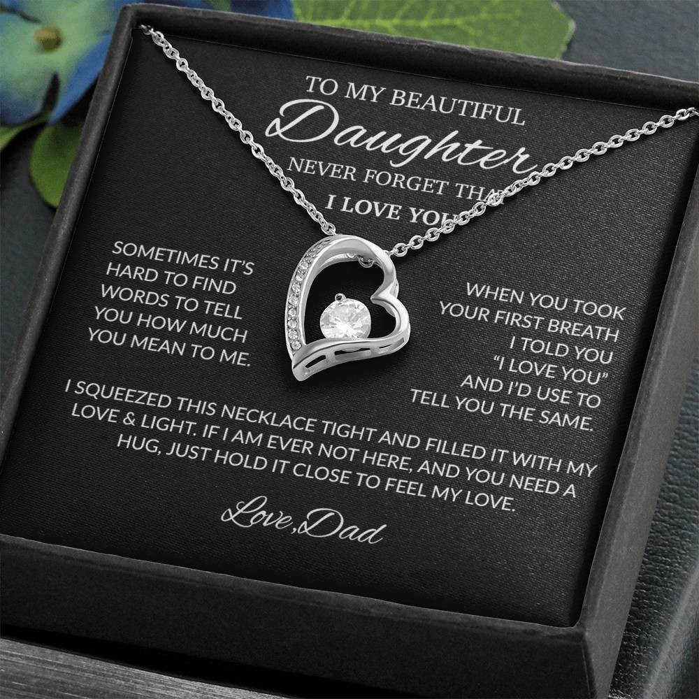 To My Daughter Necklace, Daughter Father Necklace, Daughter Gift From Dad, Mom 11_4