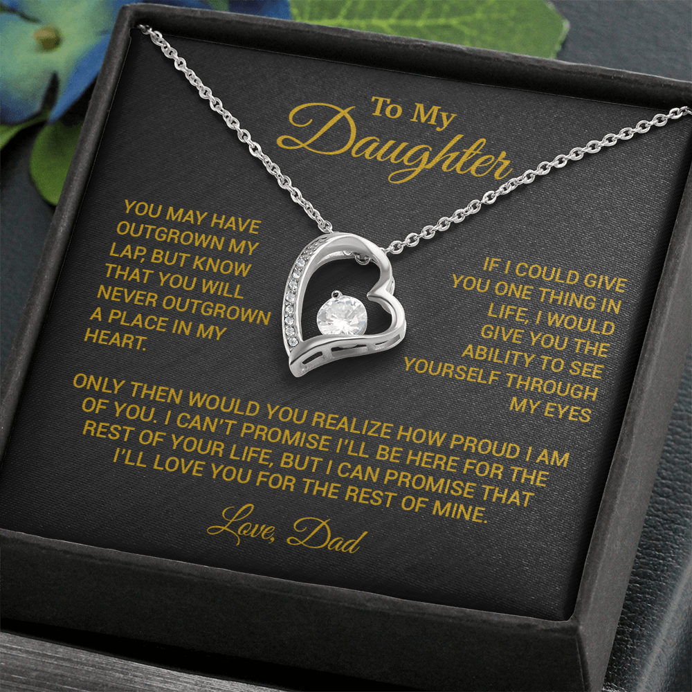 To My Daughter Necklace, Daughter Father Necklace, Daughter Gift From Dad 17_8_Gold