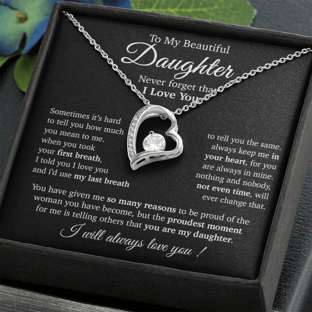To My Daughter Necklace, Daughter Father Necklace, Daughter Gift From Dad, Mom 14_11