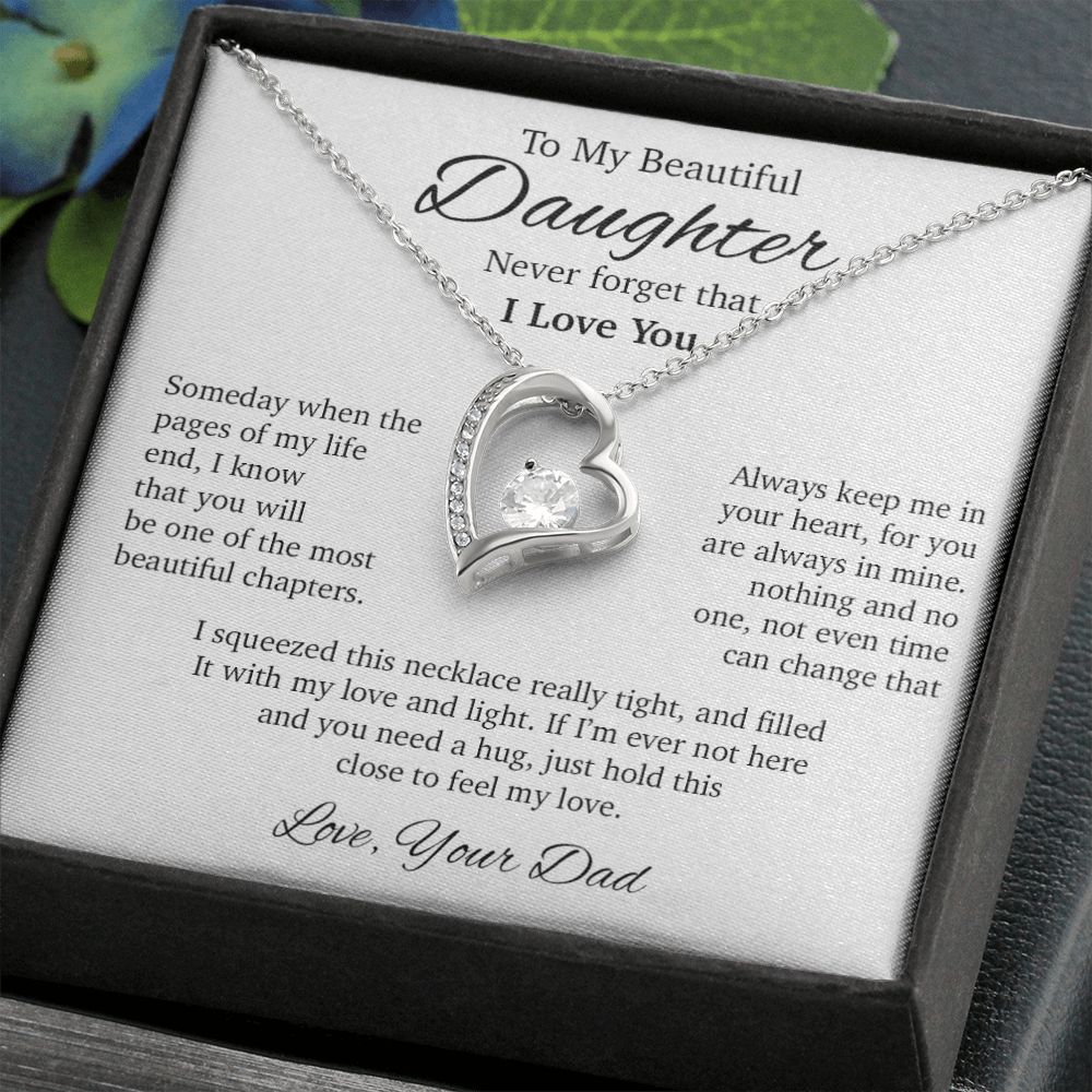 To My Daughter Necklace, Daughter Gift, Gift From Dad, Gift For Her