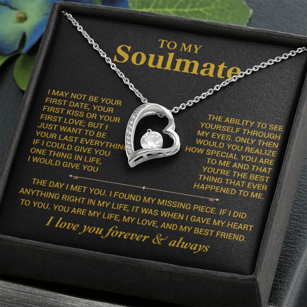 To My Soulmate Necklace, Gift for Wife, Girlfriend, Anniversary Gift, Christmas Gift