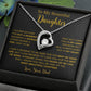 To My Daughter Necklace, Gift for Daughter from Dad, Father Daughter Necklace  22_5_Gold