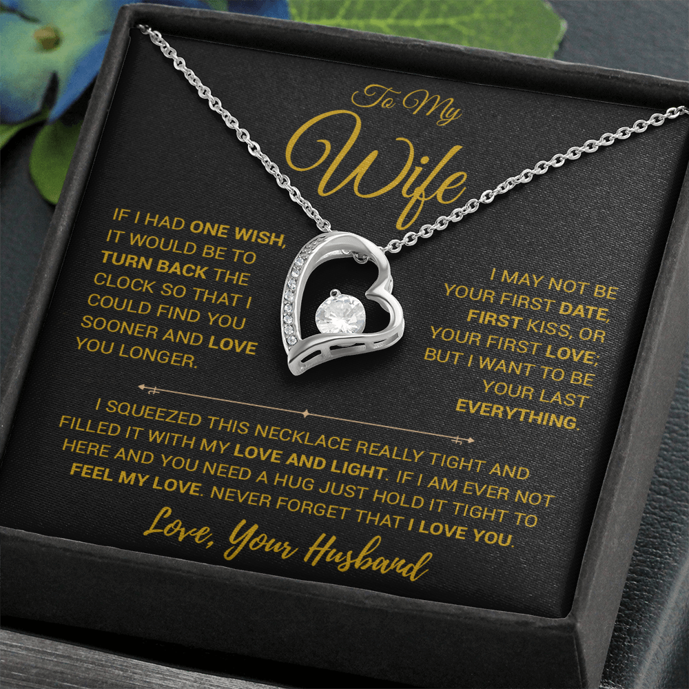 To My Wife Necklace, Gift For Wife, Anniversary Gift For Wife, Christmas Gift 14_2_Gold