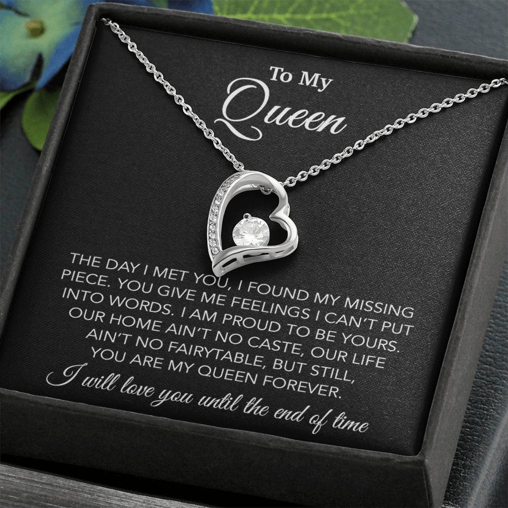 To My Queen Necklace, Anniversary Gift For Wife, Girlfriend Necklace, Birthday Gift For Wife 14_2