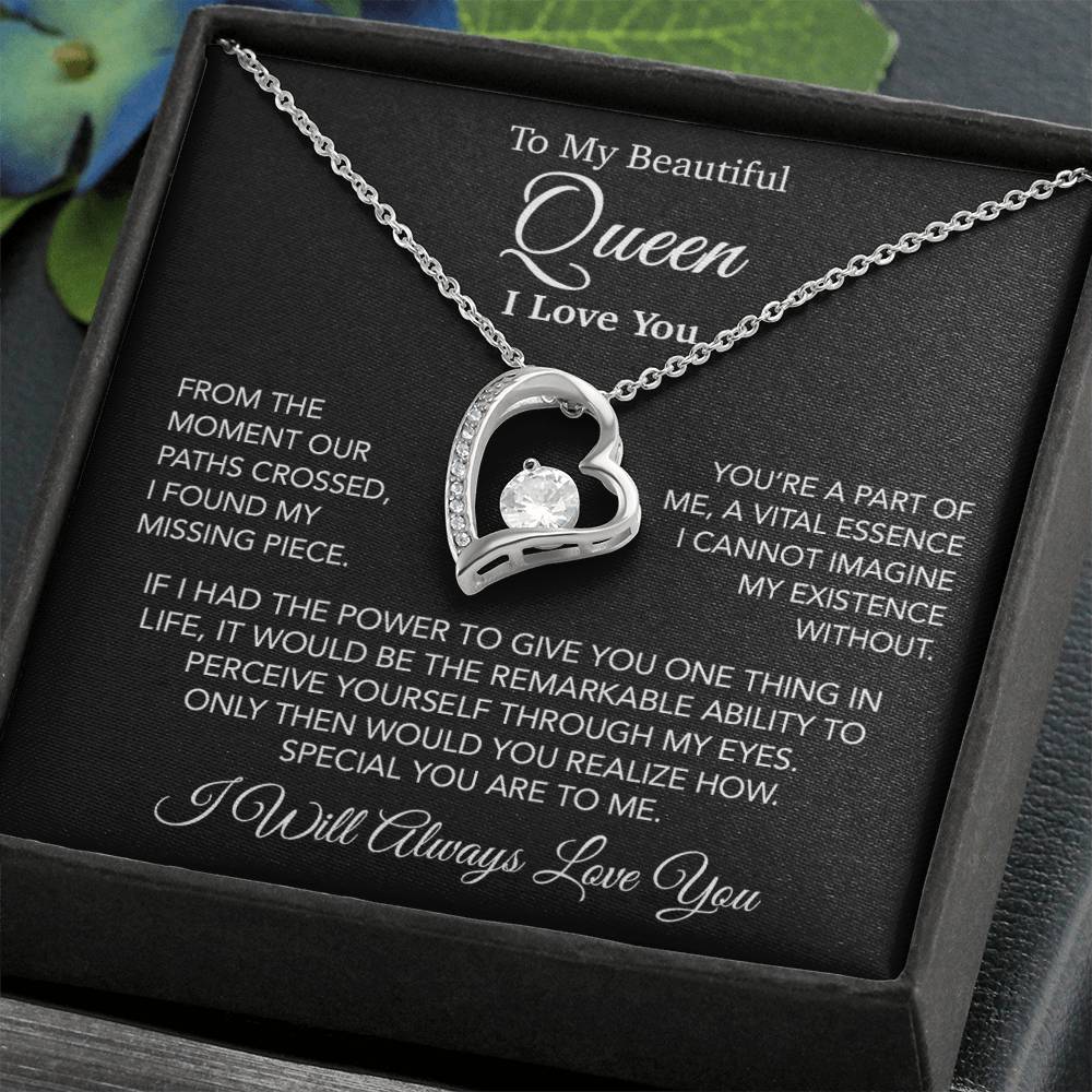 To My Queen Necklace, Anniversary Gift For Wife, Girlfriend Necklace, Birthday Gift For Wife 23_11