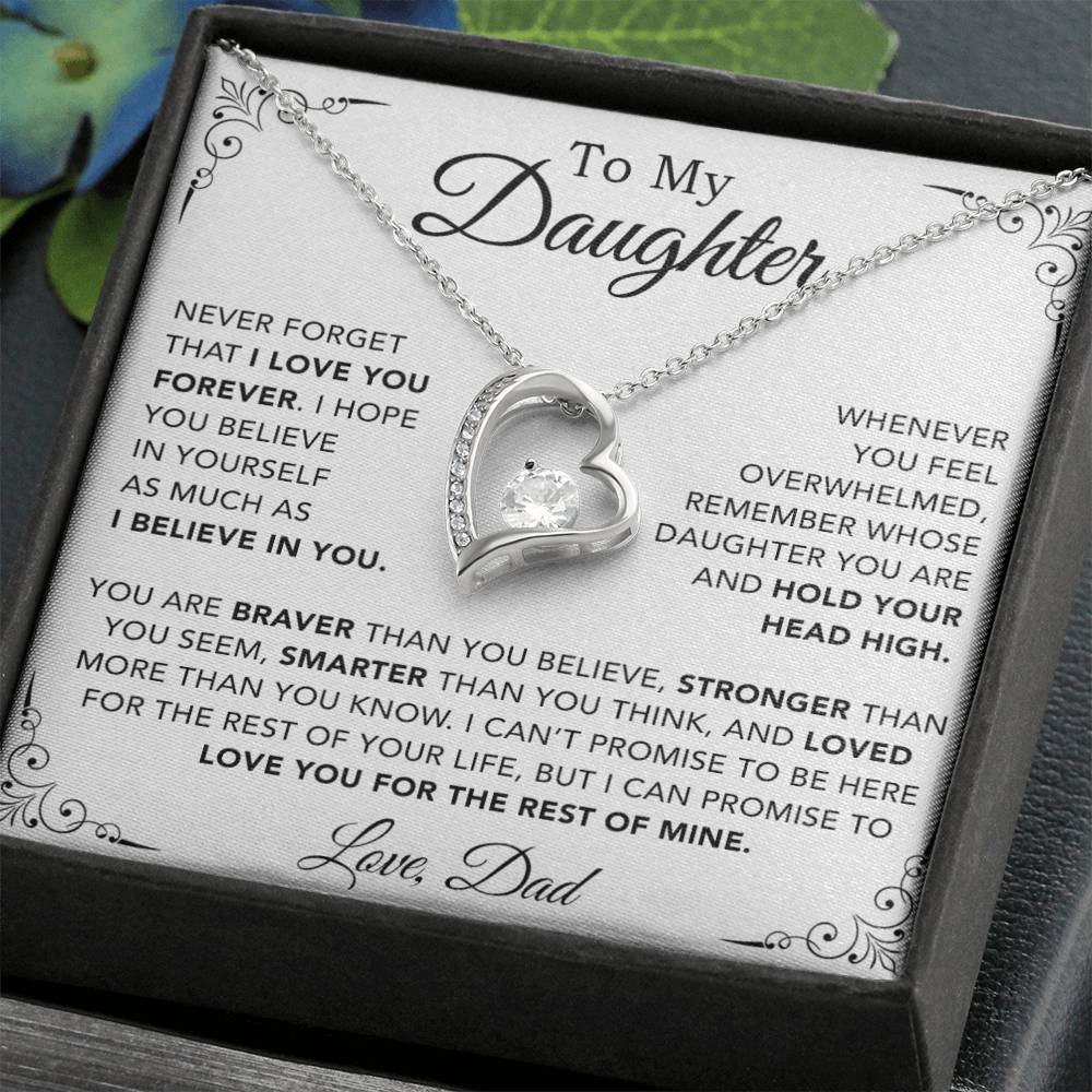 To My Daughter Necklace, Gift for Daughter from Dad, Father Daughter Necklace 12_10